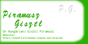 piramusz gisztl business card